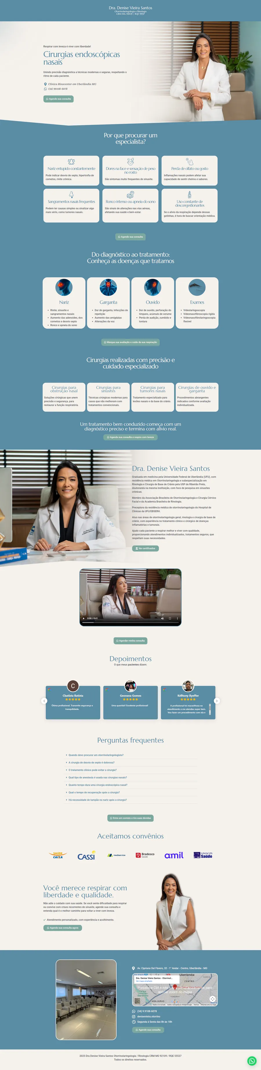 Site de Dra. Denise Vieira, otorrinolaringologista